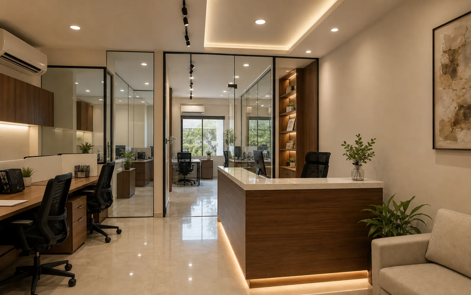 Commercial office interior design in Hyderabad