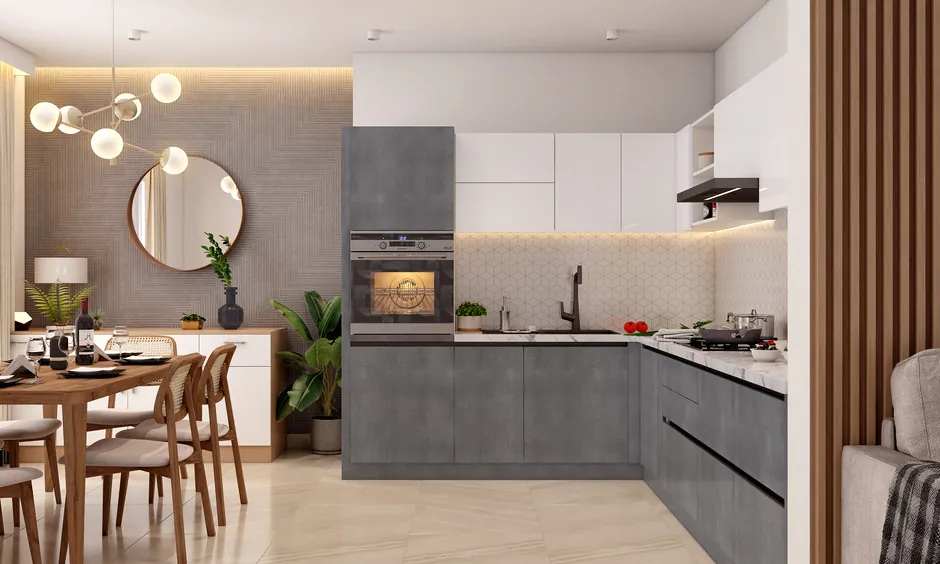 l-shaped modular kitchen in Hyderabad