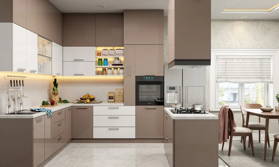canadian-inspired family kitchen in Hyderabad