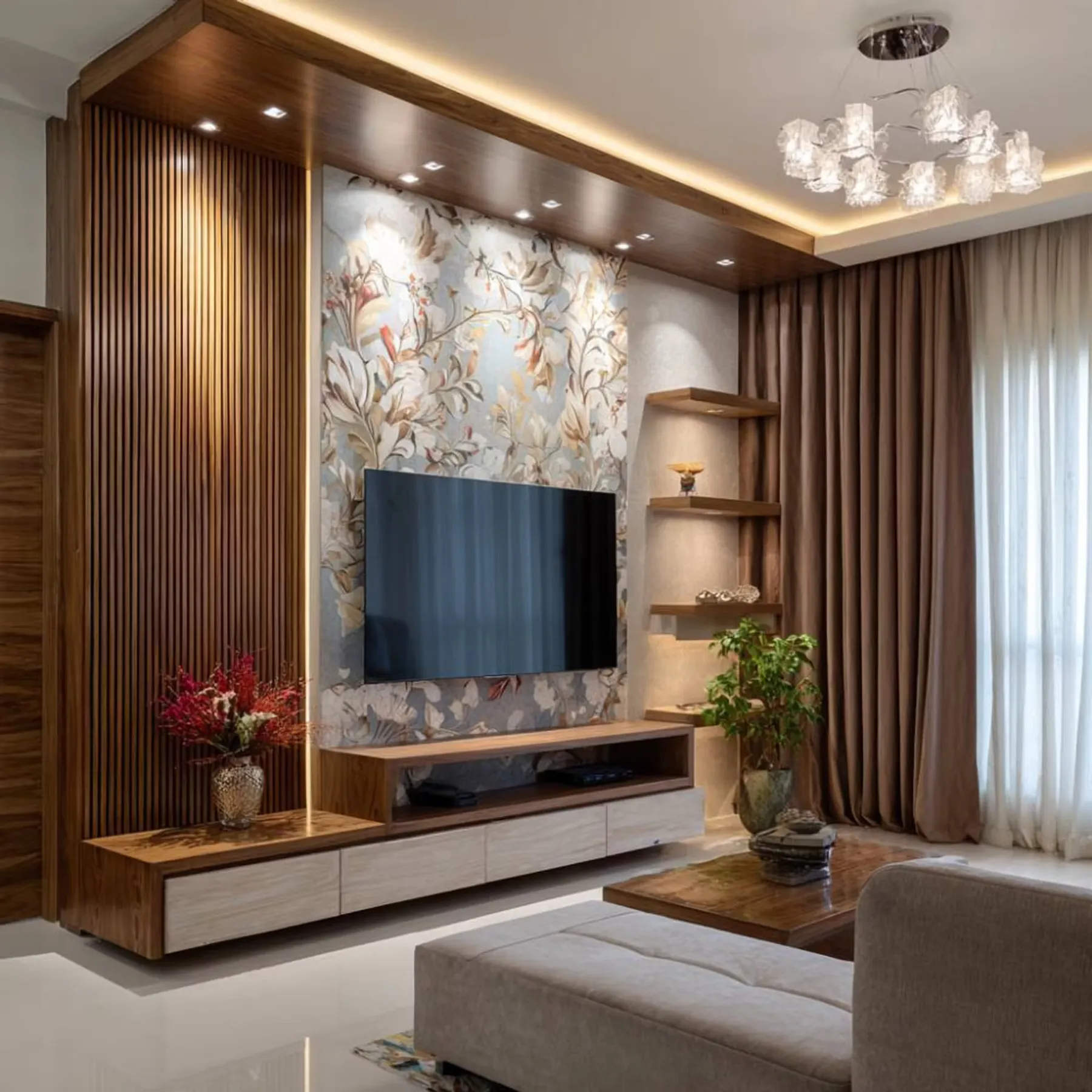 open-plan family lounge in Hyderabad